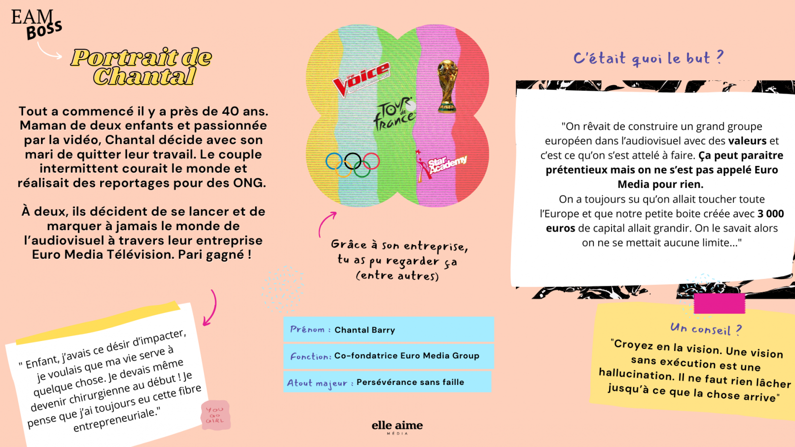 Chantal Barry, cofondatrice d’Euro Media Group (EMG) Elle aime media